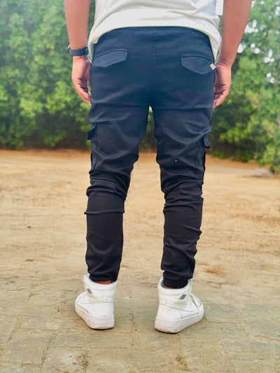 Black Premium 6 Pocket Cargo Trouser