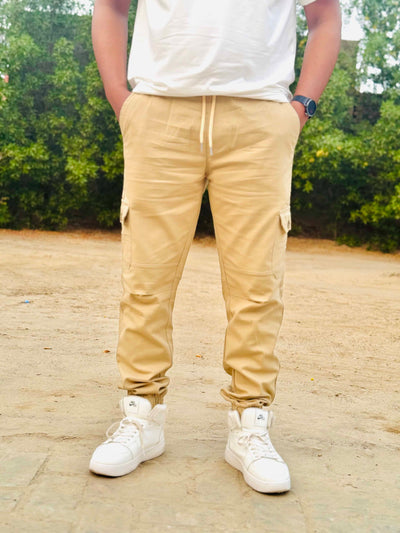 Beige Premium 6 Pocket Cargo Trouser