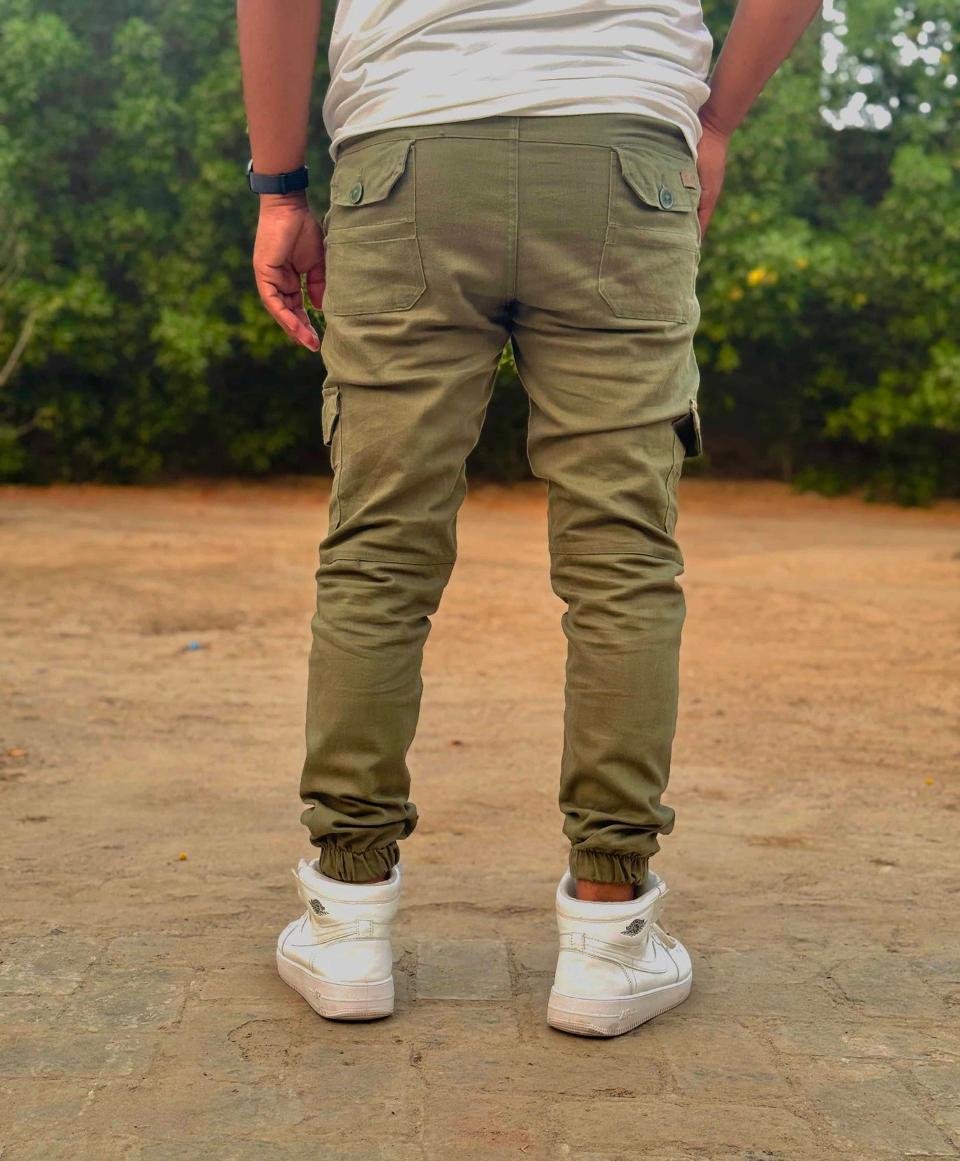 Olive Green Premium 6 Pocket Cargo Trouser